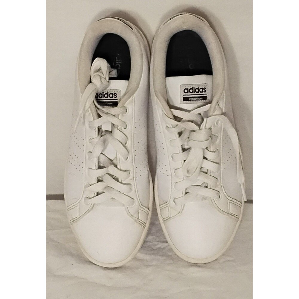 Adidas Womens Cloudfoam Advantage AW4323 White Casual Shoes Sneakers Size 8